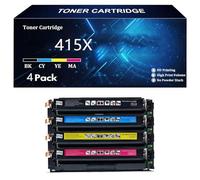 Cartuccia di Toner 415X con Chip Compatibile per HP 415X 415A W2030X W2030A per HP Color Laserjet Pro MFP M454dw M454nw M454dn M479fdw M479dw M479fnw Stampante,4 Color-4 Pack