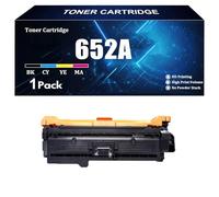 Cartuccia di toner ad alta resa 652A compatibile con chip per HP CF320A CF321A CF322A CF323A per stampante HP M680dn M680f M680z 1 pacchetto BK C M Y 16500 Pagine ,BK-1 piece