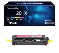 Cartuccia di Toner Compatibile 201X 201A CF400X CF401X CF402X CF403X per HP Color LaserJet Pro M252dw M252n MFP M277dw M277n M274n Stampante,Magenta-1 Pack