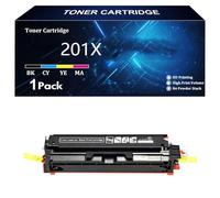 Cartuccia di Toner Compatibile 201X 201A CF400X CF401X CF402X CF403X per HP Color LaserJet Pro M252dw M252n MFP M277dw M277n M274n Stampante,Black-1 Pack