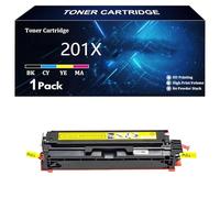 Cartuccia di Toner Compatibile 201X 201A CF400X CF401X CF402X CF403X per HP Color LaserJet Pro M252dw M252n MFP M277dw M277n M274n Stampante,Yellow-1 Pack