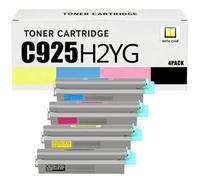 Cartuccia di Toner Compatibile C925H2KG per Lexmark | Per Lexmark C925de C925 X925 X925de - Alta Capacità 8.500 Pagine Nero / 7.500 Pagine Colore con Chip,4pack