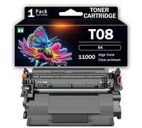 Cartuccia di Toner Compatibile con Canon T08 T08L BK, Compatibile con Stampante Laser Multifunzione Canon i-SENSYS X 1238i 1238iF 1238P 1238R 1238Pr, Nero, 11.000 Pagine,Black-with Chip