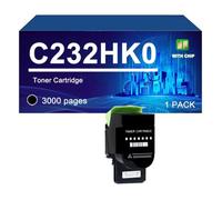 Cartuccia Di Toner Compatibile Per Lexmark C2325 MC2325 C2425 MC2535 MC2640 | C2320K0 C2320C0 C2320M0 C2320Y0 Cartuccie di toner compatibili per MC2425 C2425 C2325 MC2325 MC2535 MC2640,Black-1 Pack