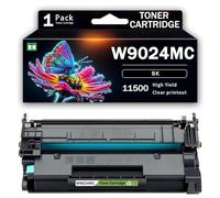 Cartuccia di toner nera W9024MC con chip di ricambio per stampante laser HP Laser-jet Managed MFP E40040 E40040dn E42540f, stampa nitida,Black-11500 Page