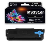 Cartuccia di toner nero ad alta capacità MS331dn di ricambio per stampante Lexmark MS331dn MS431dn MS431dw MX331adn MX431adn MX431adw MX432adwe, senza chip, stampa ad alta definizione,Black-3000Page