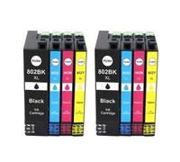 Cartuccia d'inchiostro 1set-4set T802XL T802 802XL 802 XL, compatibile for stampante Epson Workforce WF-4720 WF-4730 WF-4734 WF-4740 WF-4745(T802-4Color-2 Set)
