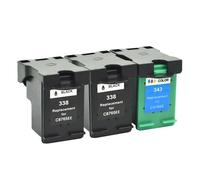 Cartuccia d'inchiostro 338XL 343XL for 338 343 XL PSC 1510 1513 2355 Photosmart C3100 C3110 C3150 Deskjet 460c 5740 5745 6520 654(BK(2PC) COLOR(1PC))