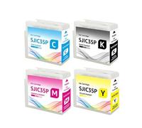 Cartuccia d'inchiostro 80ML con chip SJIC35P, compatibile for stampante for etichette a colori Epson CW-C6500P CW-C6000A CW-C6000P CW-C6500A(1set)
