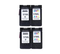 Cartuccia d'inchiostro compatibile 575XL 576XL, compatibile for stampante Canon PG575 CL576 PG-575 CL-576 PIXMA TS3550i TS3551i TR4750i TR4751i(2BK 2Color)