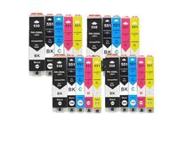 Cartuccia d'inchiostro, compatibile con Canon, PGI550XL CLI551XL | BK PBK Ciano Magenta Giallo, inchiostro dye, con chip(4PCS Black)