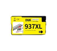 Cartuccia d'inchiostro, compatibile con HP, 937 937e 937XL | Nero 76ML, colore 27.5ML, per OfficeJet Pro 9100 9110 9120 9122 9123 9125 9130(1PC Yellow)