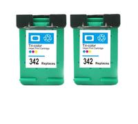 Cartuccia d'inchiostro compatibile con i materiali di consumo della stampante 336 342 Deskjet 5440 PSC1510 Photosmart 1500 C3100 C3180 D5420 6310 per il numero di parte 8K1927225B(2Pack Color)