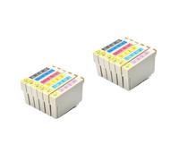 Cartuccia d'inchiostro, compatibile for Epson, T0801-T0806 | Utilizzo R265/RX610, set di sei colori, design dotato di chip, facile sostituzione(2 set 12Colors)