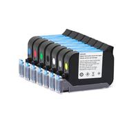 Cartuccia d'inchiostro di ricambio 1 pz JS12 JS12M JS12 M 600 DPI 12,7 mm compatibile con stampante a getto d'inchiostro termica portatile inchiostro solvente eco ad asciugatura rapida(1set(7Colors))