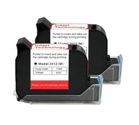 Cartuccia d'inchiostro for stampante portatile da 12,7 mm, cartuccia d'inchiostro nera for stampante termica a getto d'inchiostro solvente ad asciugatura rapida da 600 DPI per testo codice(2PCS)