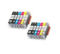 Cartuccia D'inchiostro PGI-570 CLI-571 Compatibile Con Canon MG5750 TS6050 | Compatibile For PGI-570/CLI-571, 5 Colori, Adatto For MG5750/5751/6850 TS6050/5050, Resa Elevata(6color 2set)