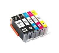 Cartuccia D'inchiostro PGI-570 CLI-571 Compatibile Con Canon MG5750 TS6050 | Compatibile For PGI-570/CLI-571, 5 Colori, Adatto For MG5750/5751/6850 TS6050/5050, Resa Elevata(5color 1set)