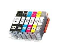 Cartuccia D'inchiostro PGI-570 CLI-571 Compatibile Con Canon MG5750 TS6050 | Compatibile For PGI-570/CLI-571, 5 Colori, Adatto For MG5750/5751/6850 TS6050/5050, Resa Elevata(6color 1set)