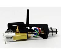 Cartuccia e stilo, puntina conica e testina nera con bulloni di montaggio per Technics SL-1200, SL-1210, SL-1600, SL-1610, SL-1700, SL-235, SL-23A, SL-B2, SL-B202