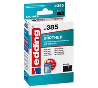 cartuccia per stampante edding EDD-385 nera compatibile con Brother LC-1100BK