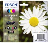 Epson Margherita Serie 18, Claria Home Ink, Multipack 4 Colori, Nero, Ciano, Magenta, Giallo