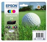 CARTUCCIA EPSON 34 PALLINA DA GOLF ORIGINALE MULTIPACK FORMATO STANDARD 4 COLORI