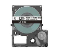 Epson Labelworks LK-4TBJ Cartuccia a nastro per etichettatura compatibile con Epson LabelWorks LW-C610 e LW-C410 Trasparente opaco/Nero 12mm
