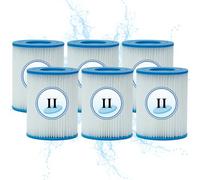 Cartuccia filtrante Tipo II, per Bestway 58094 - Cartuccia filtrante per Filtro della Piscina, Filtro di riserva per Bestway Tipo II, per Bestway 58383 - Cartuccia filtrante Tipo II (6pcs)