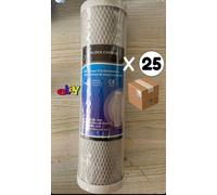 CARTUCCIA FILTRO CARBONE ATTIVO PEZZI 25 CTO CARBON BLOCK A 5 MICRON 10"