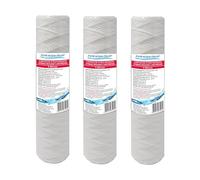 CARTUCCIA FILTRO FILO AVVOLTO 10 POLLICI MICRON 5 POLIPROPILENE SEDIMENTI SET 3 PEZZI