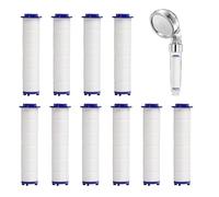 Cartuccia filtro in cotone PP per acqua doccia - 10 - alta uscita - Filtro di ricarica - Sistema doccia | Riduce metalli pesanti, calcare, impurità, scala | ricambio per la cura della pelle