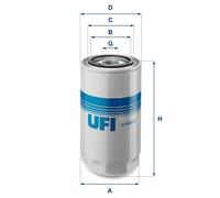 CARTUCCIA FILTRO OLIO Adatto a IVECO EUROCARGO TECTOR UFI 23.469.00 2992242