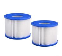 Cartuccia filtro per piscina, tipo I, set da 2 pezzi per filtri Intex E fuori terra, materiale Dacron resistente, lavabile, diametro 7,9 cm