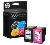 Cartuccia HP 308 inchiostro nero e colore originale