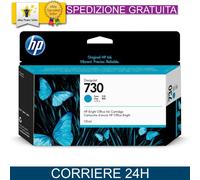 Cartuccia HP 730 Ciano Originale P2V62A per Plotter DesignJet Alta QualitÃ
