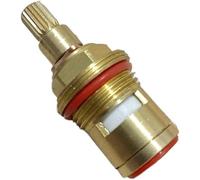 Cartuccia in ottone con disco in ceramica, Valvola for rubinetto in ceramica in ottone con maniglia a croce a un quarto di giro for da cucina for bagno multicolore(Red)