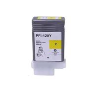 Cartuccia Inchiostro PFI120 Compatibile con Canon IPF TM200 TM300 | Inchiostro Premium, Linee Nitide, Output Stabile, Stampante Grande Formato, Cambio Facile(Yellow)