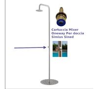 CARTUCCIA MIXER ONEWAY x docce Modello SIMIUS, Ricambio Originale per docce Sined Comanda Acqua Calda o Fredda multicolor
