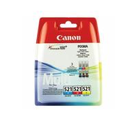 CARTUCCIA ORIGINALE CANON 2934B010 CLI-521 9ml 446 Pagine C M Y kit 3 cartucce