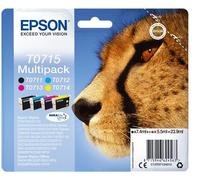 CARTUCCIA ORIGINALE EPSON T0715 MULTIPACK 4 PEZZI BK CIANO MAGENTA YELLOW