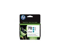 CARTUCCIA ORIGINALE HP 3ED77A 712 C Ciano 29 ml KIT 3 PEZZI