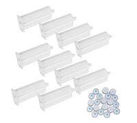 Cartuccia per Colla Epossidica Ab 50ml 1: 1 10 Pezzi con Pistone | Plastica Bianca, Compatibile con Miscelatore Statico, Flusso Stabile, per Riparazioni in Officina e Produzione