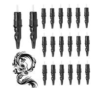 Cartuccia per penna a sfera per tatuaggi 20 pezzi Cartucce a molla resistenti sigillate con cera per studenti di tatuaggi Dot Work Drawing Praticare cartucce per penne sfera, punta, Ba