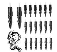 Cartuccia per penna a sfera per tatuaggi 20 pezzi Cartucce a molla resistenti sigillate con cera per esercizi di disegno punti per studenti di tatuaggi..