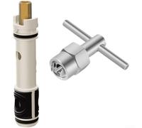 Cartuccia per rubinetto, 1225 maniglia singola in ottone, valvola di ricambio per rubinetti da cucina e bagno, kit di riparazione componenti (assemblaggio accessori)