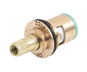 Cartuccia per rubinetto a disco in ceramica da 1/2" per valvole a quarto di giro, nucleo in rame a 20 denti con O-per anello in gomma, altezza 45 mm, ricambio FA rosso