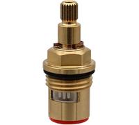 Cartuccia per rubinetto, valvola in ottone, Faucet Cartridge Ceramic Disc Valve 1/2 Inch 50mm Length 20 Teeth 7.6mm Spline Multicolor(Red)