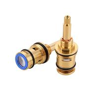 Cartuccia per rubinetto, valvola in ottone, Faucet Valve Replacement Brass BSP 3/4-Inch Thread For Hot Cold Water Multicolor(Blue)