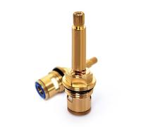 Cartuccia rubinetto, cartuccia rubinetto con disco ceramico in ottone, ricambio valvola rubinetto, quarto di giro G3/4" x 65 mm x 10 mm lunghezza scanalatura, 20 denti (TT-81MM)